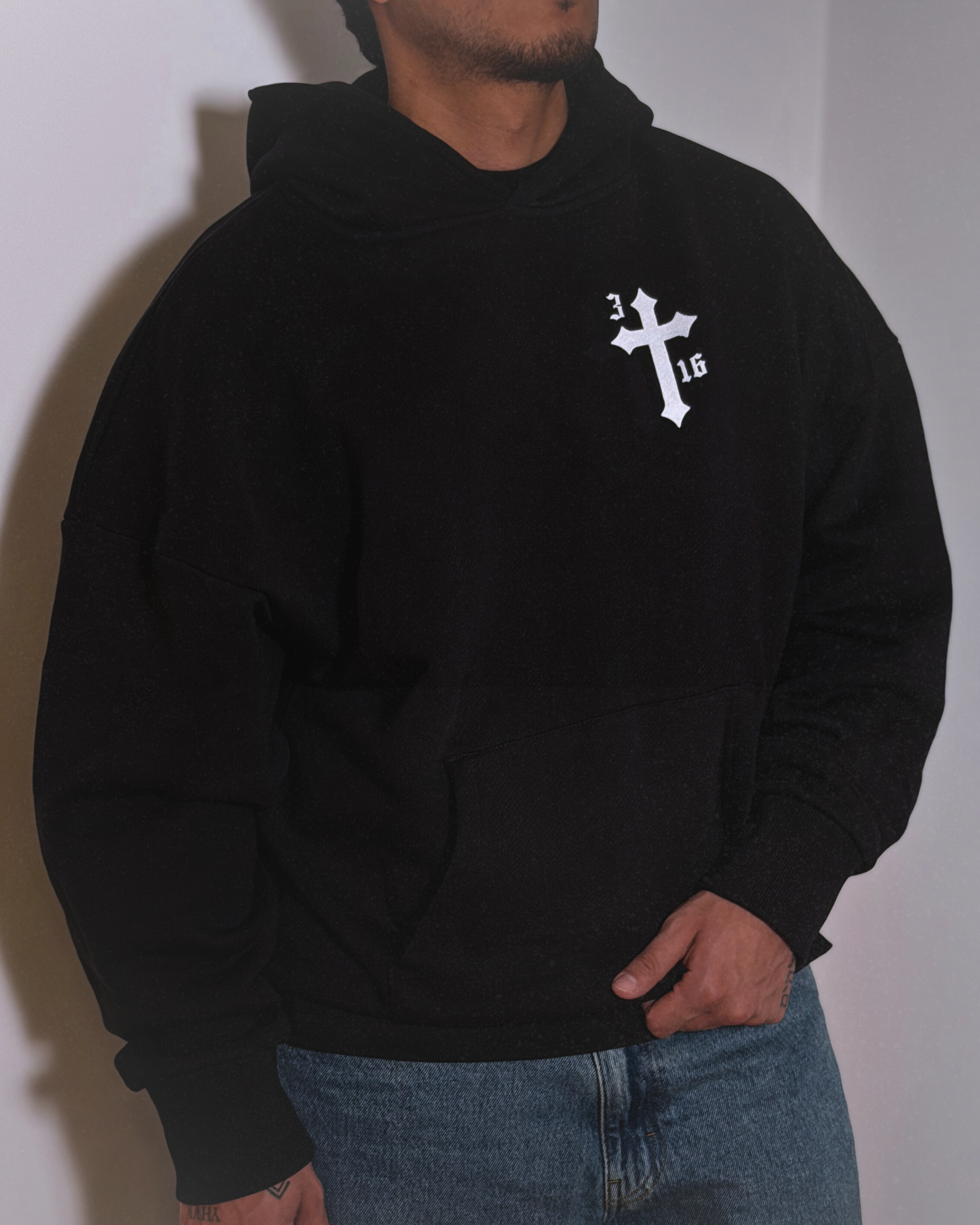 John 3:16 Cropped Hoodie