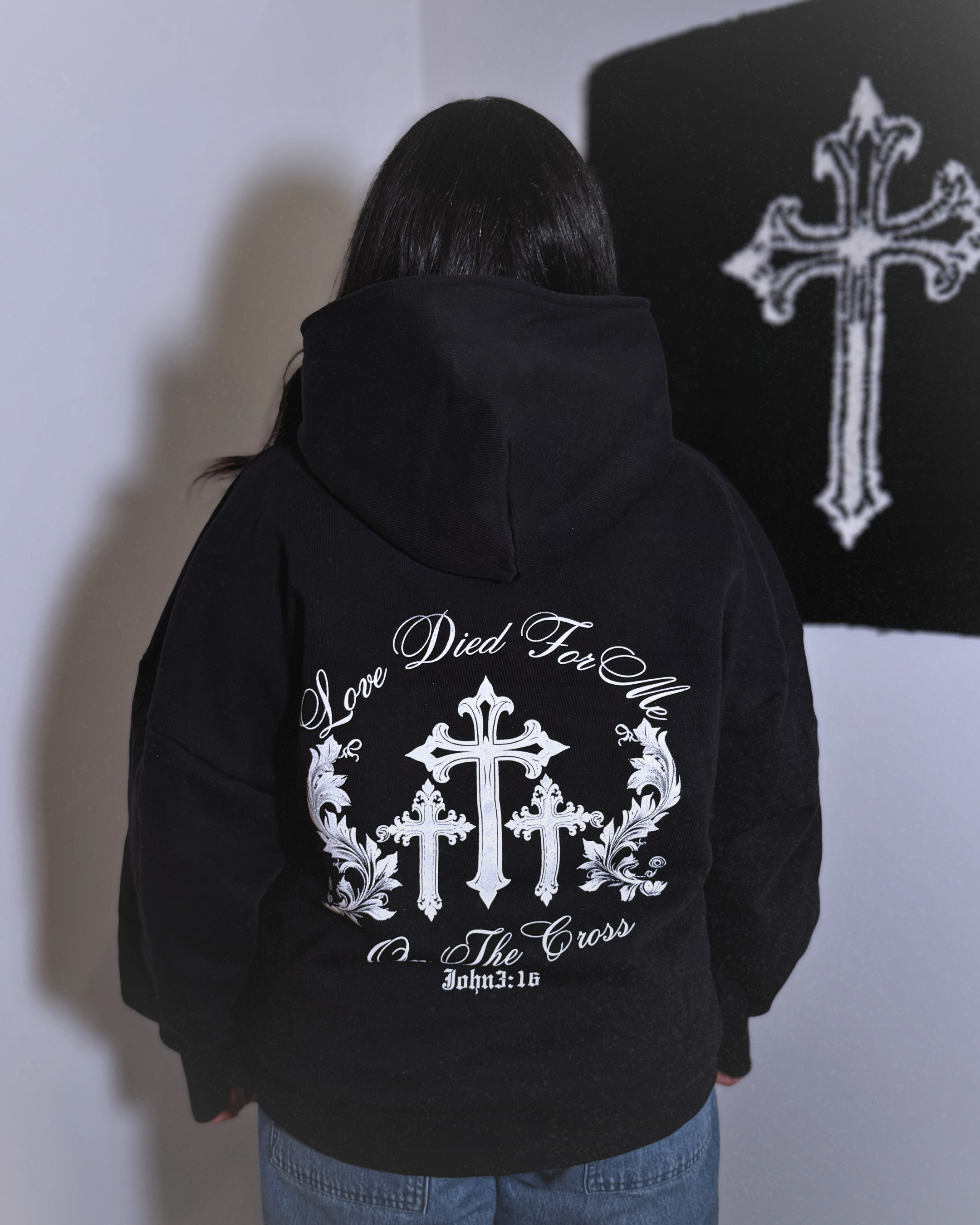John 3:16 Cropped Hoodie