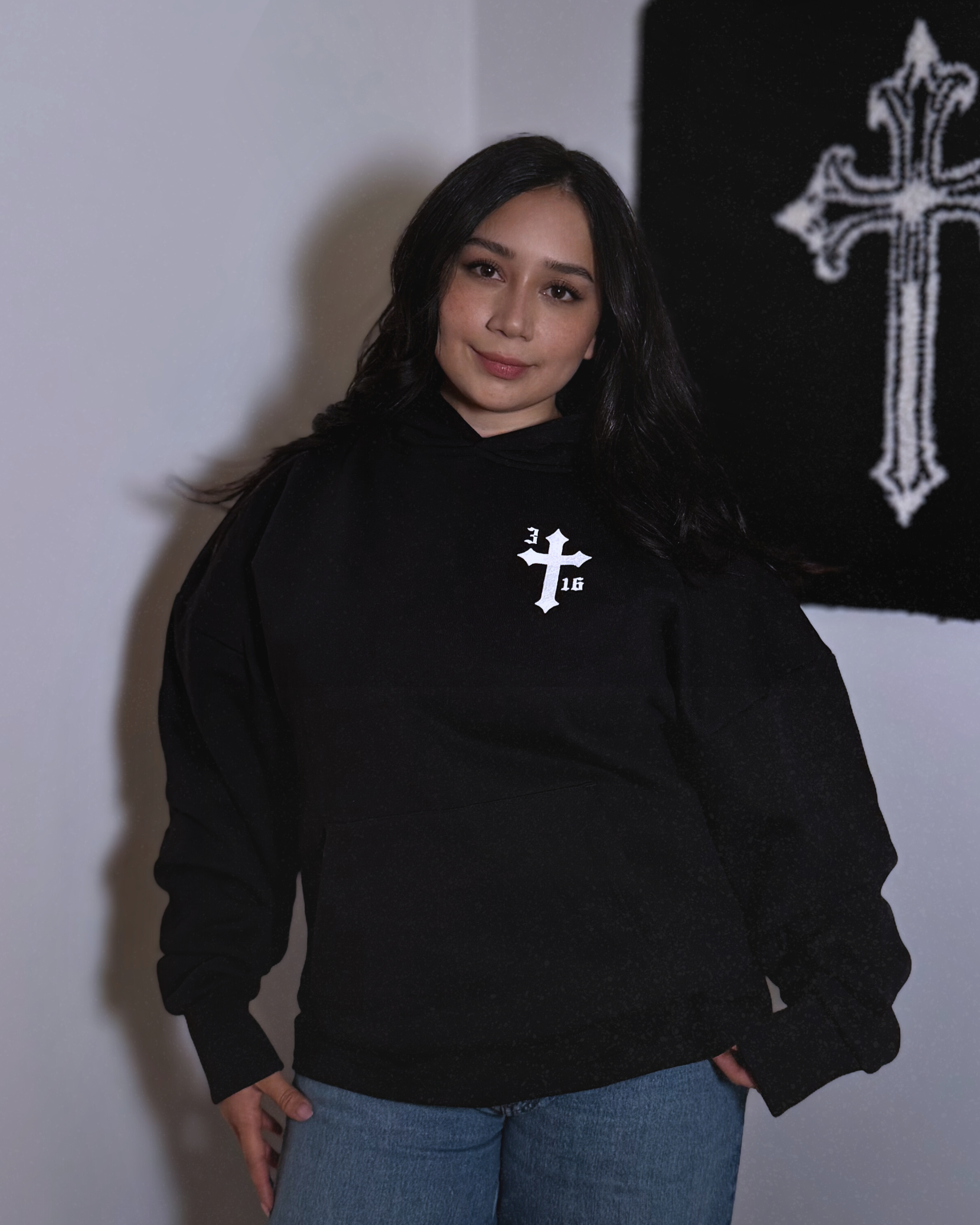 John 3:16 Cropped Hoodie