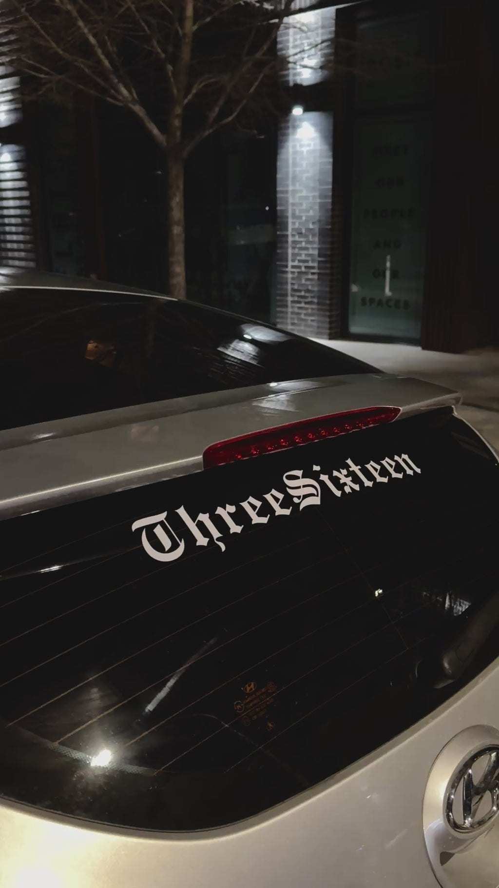 ThreeSixteen Script Car Sticker