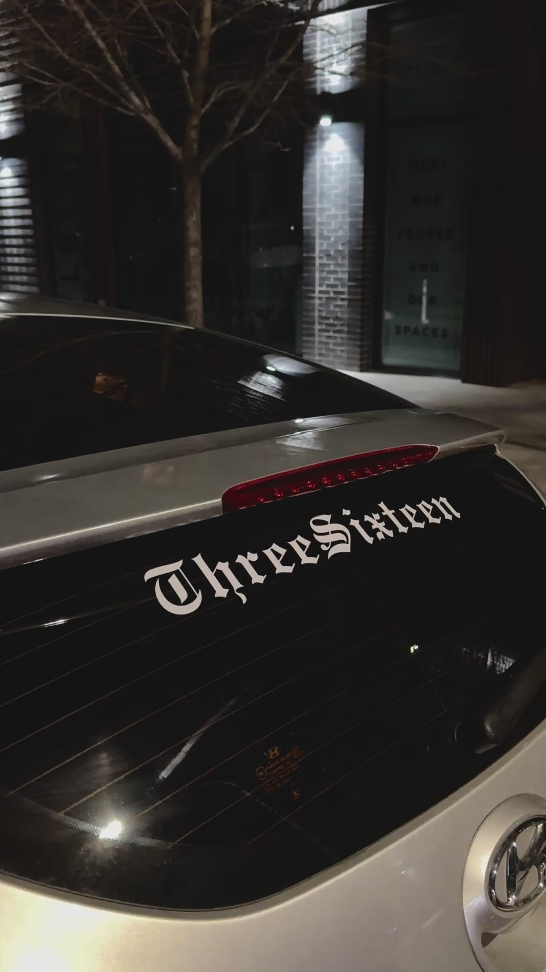 ThreeSixteen Script Car Sticker
